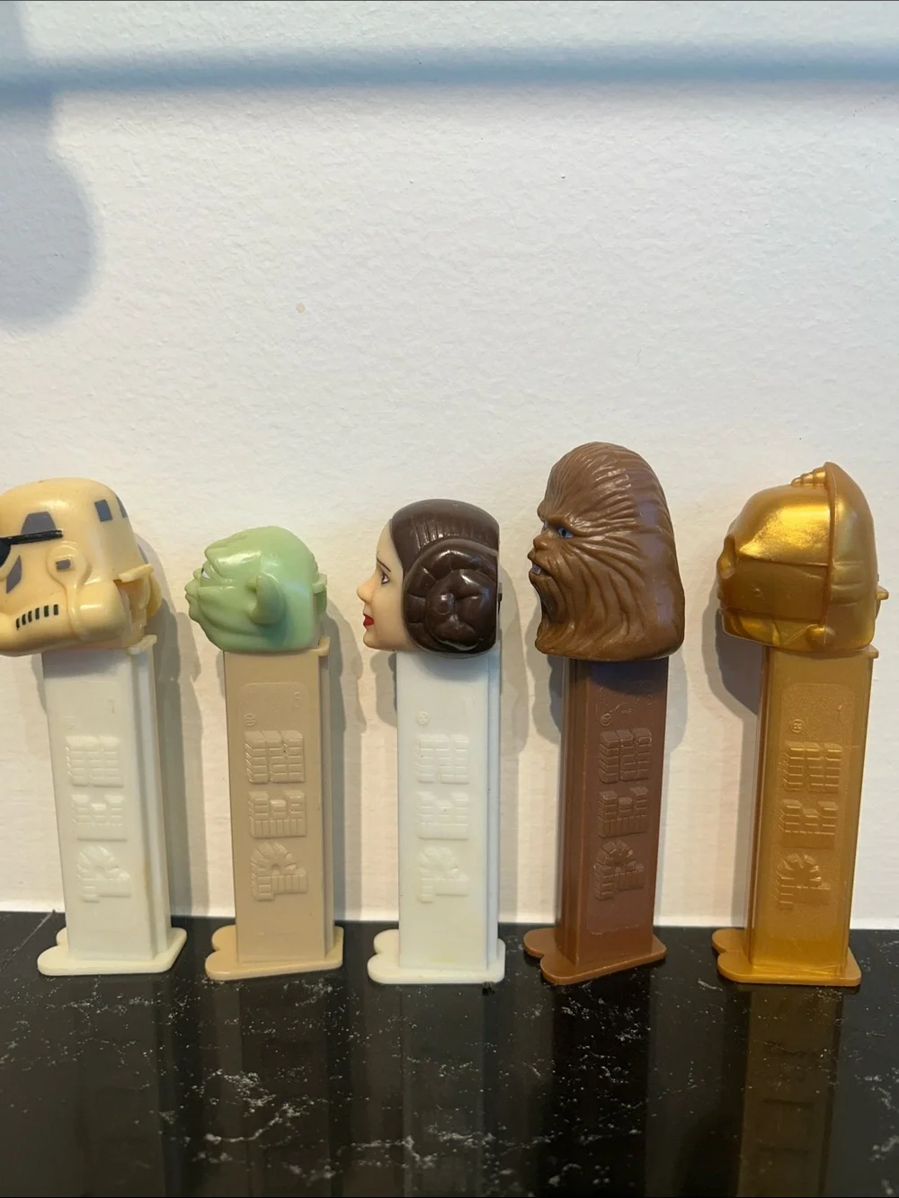 Vintage Star Wars Pez Dispensers Set of 5